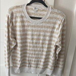 J. Crew Women's Striped Sweater - Cream and White